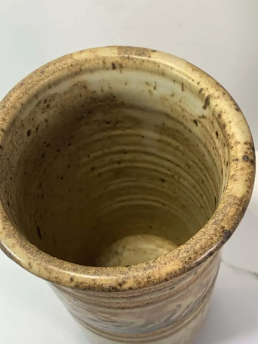 Artist Signed Pottery Vase Earth Tones beautiful